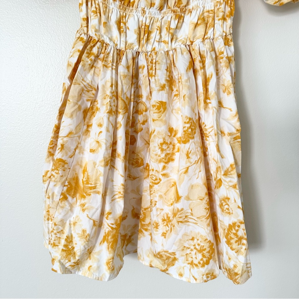 | abercrombie & fitch • yellow ots puff sleeve mini dress • medium | - Picture 9 of 11